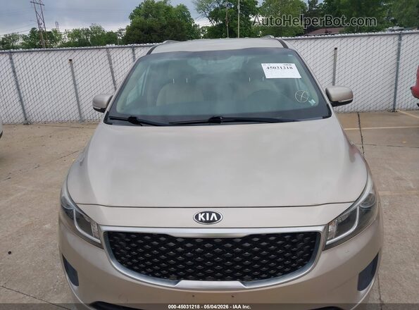 KNDMB5C14G6120310 2016 KIA SEDONA Кремовый Вид спереди