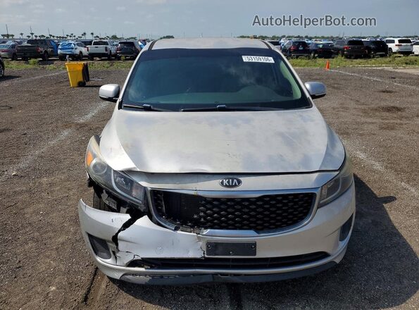 KNDMB5C14H6227293 2017 KIA SEDONA Silver Вид спереду