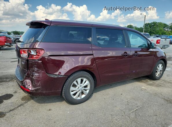 KNDMB5C15H6239145 2017 KIA SEDONA Maroon Trasero derecho