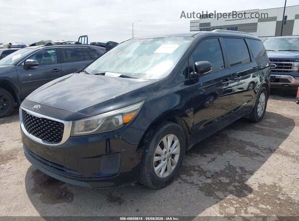KNDMB5C16G6087679 2016 KIA SEDONA Черный Передняя левая четверть
