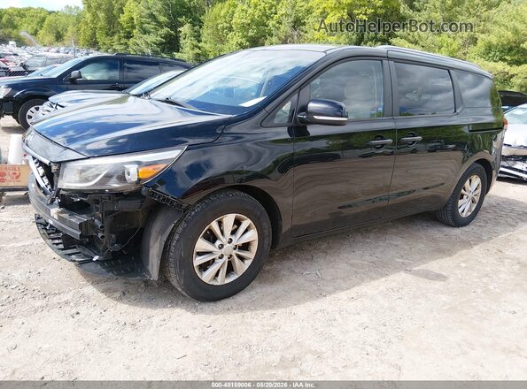 KNDMB5C16G6133818 2016 KIA SEDONA Black წინა მარცხენა ხედი სამი მეოთხედიდან