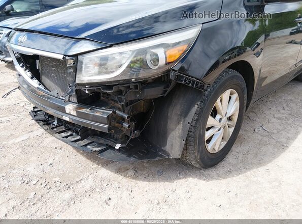 KNDMB5C16G6133818 2016 KIA SEDONA Black წინა ხედი