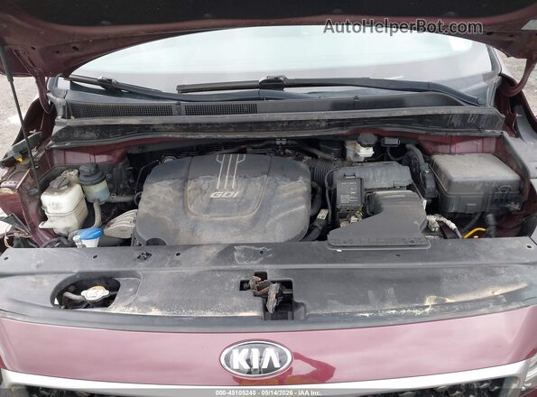 KNDMB5C16G6145242 2016 KIA SEDONA Burgundy Widok z tyłu