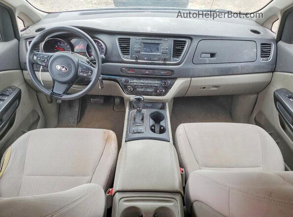 KNDMB5C16G6163238 2016 KIA SEDONA Silver Vista del salpicadero