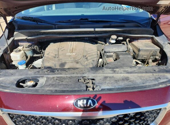 KNDMB5C16G6194943 2016 KIA SEDONA Темно-бордовый Вид подкапотного пространства