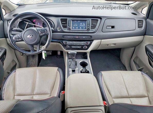 KNDMB5C16K6562269 2019 KIA SEDONA Серый Вид панели приборов