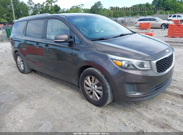 KNDMB5C17G6178685 2016 KIA SEDONA Коричневый Передняя правая четверть