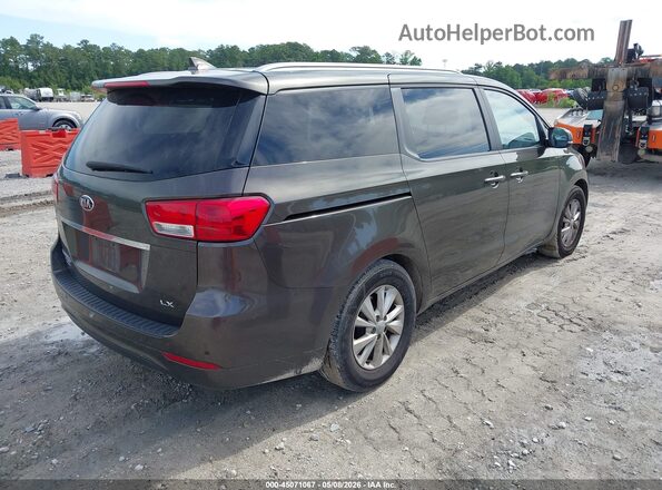 KNDMB5C17G6178685 2016 KIA SEDONA Коричневый Задняя правая четверть