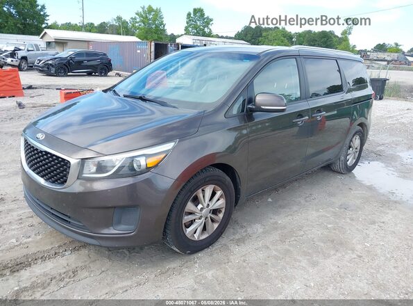 KNDMB5C17G6178685 2016 KIA SEDONA Коричневый Передняя левая четверть
