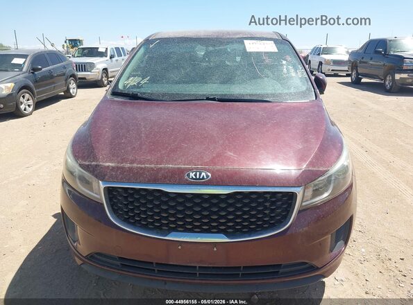 KNDMB5C17H6221679 2017 KIA SEDONA Burgundy Instrument cluster view