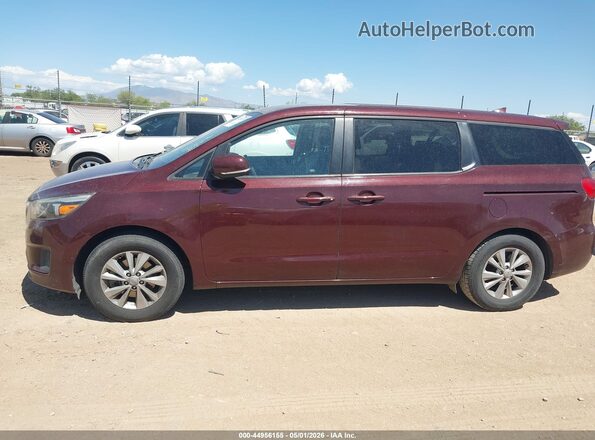 KNDMB5C17H6221679 2017 KIA SEDONA Burgundy 360 interior view