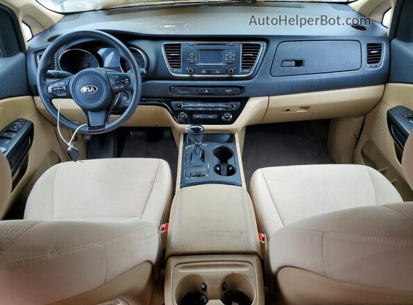 KNDMB5C17H6226591 2017 KIA SEDONA Burgundy Dashboard view