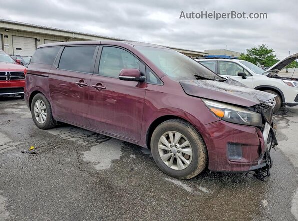 KNDMB5C17H6226591 2017 KIA SEDONA Burgundy Front right