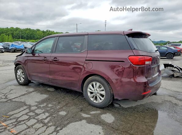 KNDMB5C17H6226591 2017 KIA SEDONA Burgundy Rear left