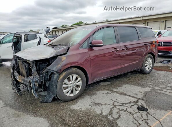 KNDMB5C17H6226591 2017 KIA SEDONA Burgundy Front left