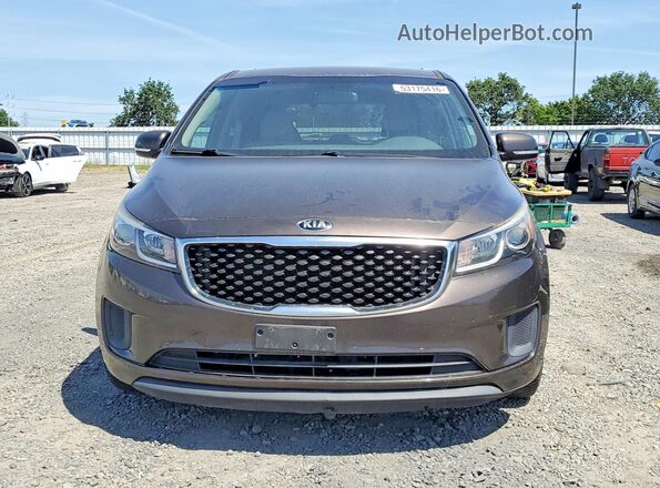 KNDMB5C18G6151446 2016 KIA SEDONA Gray წინა ხედი