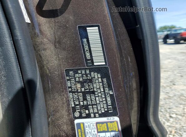 KNDMB5C18G6151446 2016 KIA SEDONA Gray VIN კოდის სტიკერის ხედი