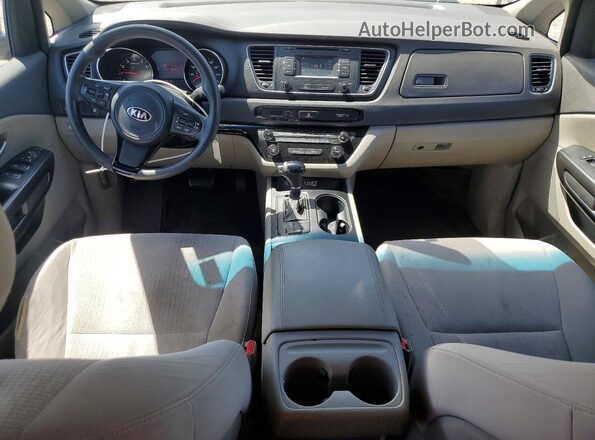 KNDMB5C18G6151446 2016 KIA SEDONA Gray წინა პანელის ხედი