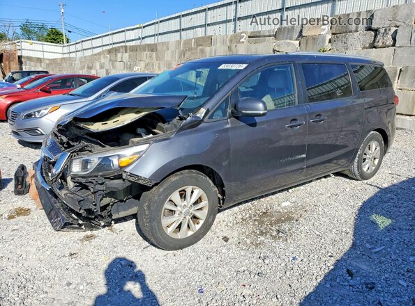 KNDMB5C18G6189517 2016 KIA SEDONA Gray Front left