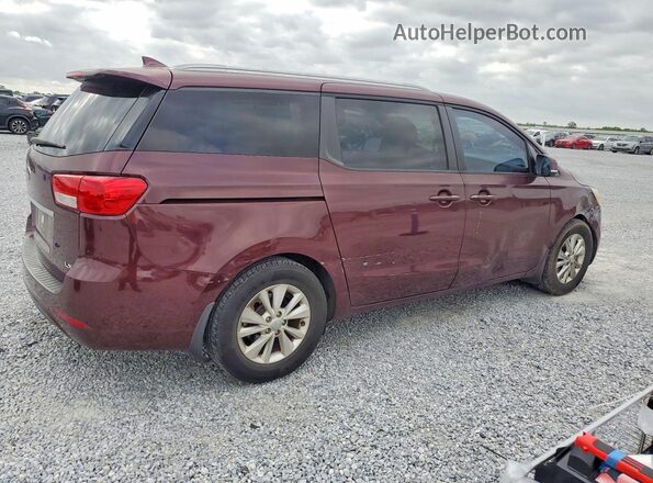 KNDMB5C18G6200127 2016 KIA SEDONA Maroon Trasero derecho