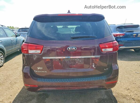 KNDMB5C18H6266307 2017 KIA SEDONA Burgundy Vista trasera