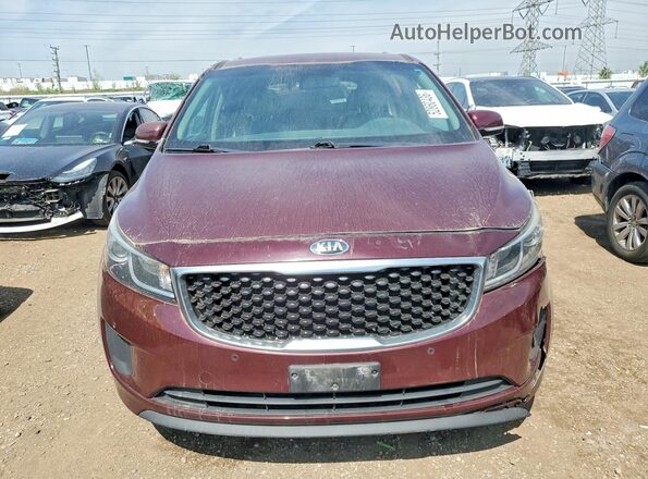 KNDMB5C18H6266307 2017 KIA SEDONA Burgundy Vista frontal