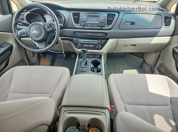 KNDMB5C19G6164402 2016 KIA SEDONA Белый Вид панели приборов