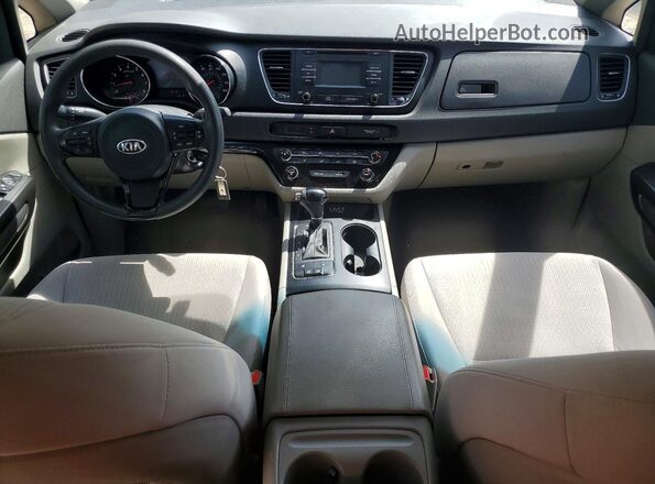 KNDMB5C19G6188344 2016 KIA SEDONA White Առջևի վահանակի տեսք