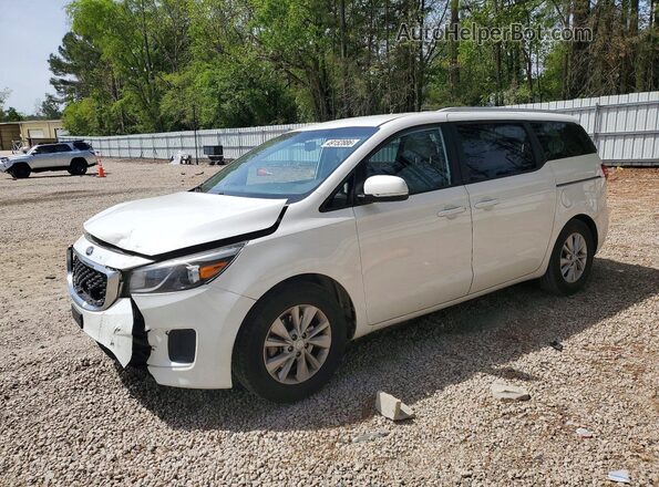 KNDMB5C19G6188344 2016 KIA SEDONA White Առջևի ձախ երեք քառորդ տեսարան