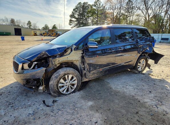 KNDMB5C19G6195004 2016 KIA SEDONA Черный Передняя левая четверть