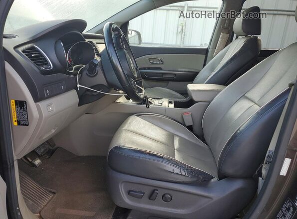 KNDMB5C19H6268518 2017 KIA SEDONA Brown Սալոնի դիմացի տեսք