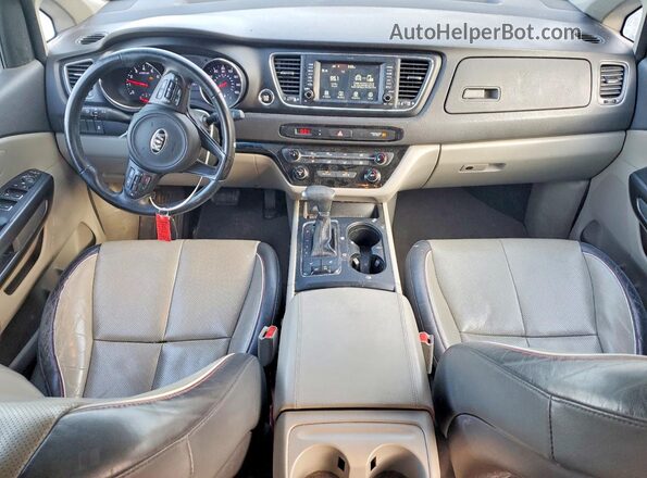 KNDMB5C19H6268518 2017 KIA SEDONA Brown Առջևի վահանակի տեսք