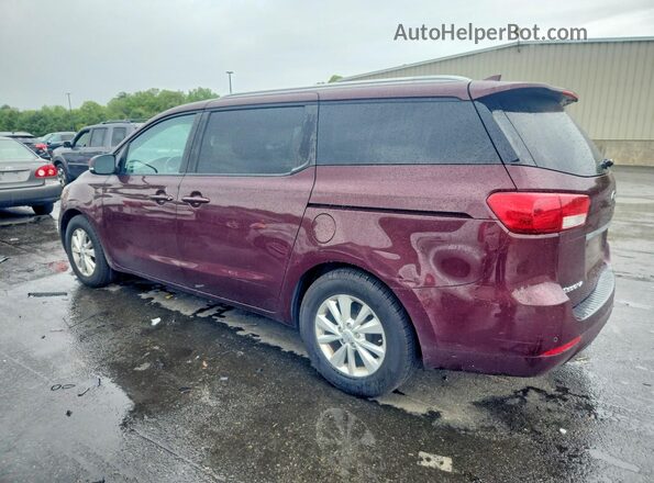 KNDMB5C19H6284413 2017 KIA SEDONA Бордовый Задняя левая четверть