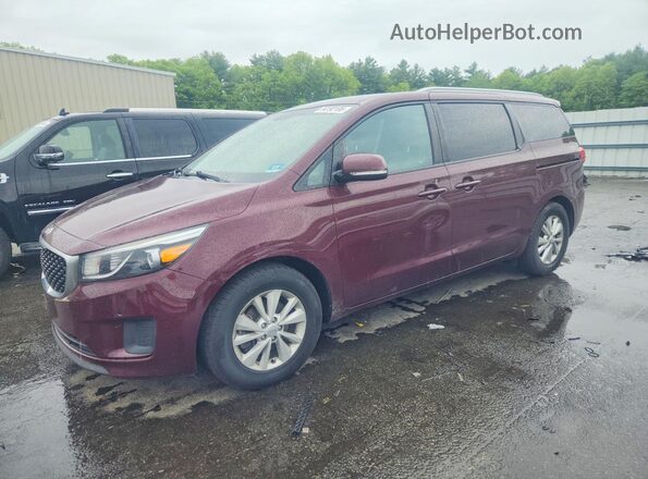 KNDMB5C19H6284413 2017 KIA SEDONA Бордовый Передняя левая четверть