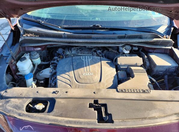 KNDMB5C19H6319659 2017 KIA SEDONA Burgundy Vista del compartimento del motor