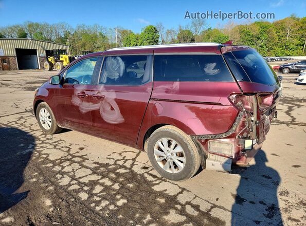 KNDMB5C19H6319659 2017 KIA SEDONA Burgundy Trasero izquierdo