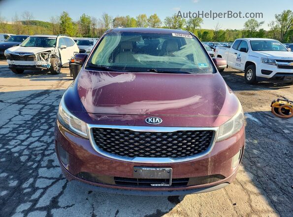 KNDMB5C19H6319659 2017 KIA SEDONA Burgundy Vista frontal