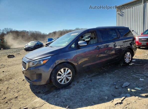 KNDMB5C19H6326952 2017 KIA SEDONA Gray Առջևի ձախ երեք քառորդ տեսարան