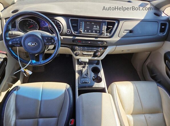 KNDMB5C19H6326952 2017 KIA SEDONA Gray Առջևի վահանակի տեսք