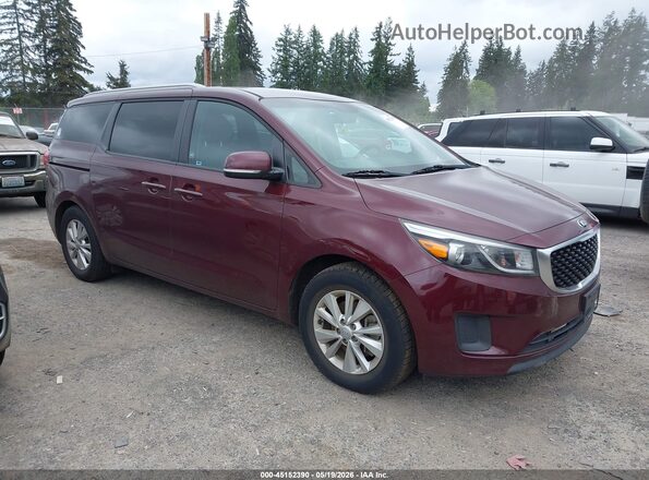 KNDMB5C1XG6085790 2016 KIA SEDONA Burgundy Przód prawy