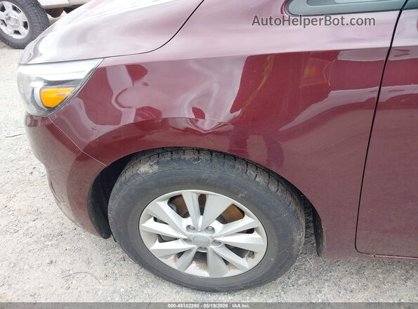 KNDMB5C1XG6085790 2016 KIA SEDONA Burgundy Widok z przodu