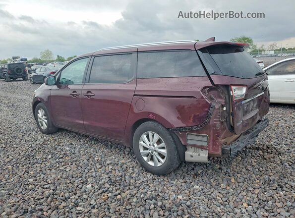 KNDMB5C1XH6319105 2017 KIA SEDONA Темно-бордовый Задняя левая четверть