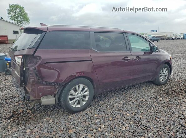 KNDMB5C1XH6319105 2017 KIA SEDONA Темно-бордовый Задняя правая четверть