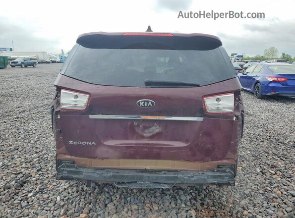 KNDMB5C1XH6319105 2017 KIA SEDONA Темно-бордовый Вид сзади