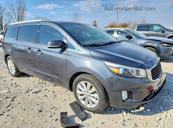KNDMC5C15G6155404 2016 KIA SEDONA Серый Передняя правая четверть