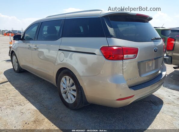 KNDMC5C17G6185035 2016 KIA SEDONA Золотой Задняя левая четверть