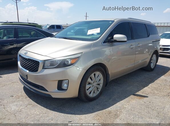 KNDMC5C17G6185035 2016 KIA SEDONA Золотой Передняя левая четверть