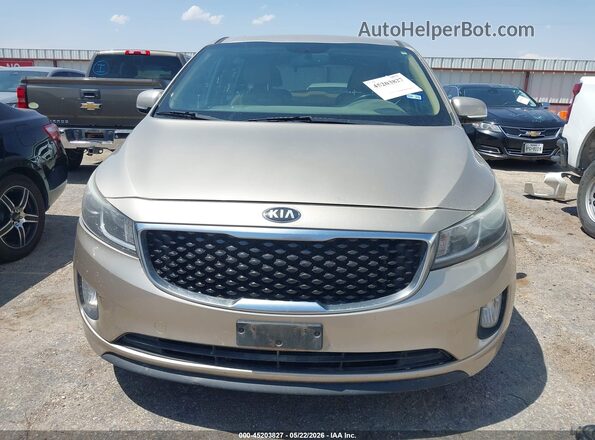 KNDMC5C17G6185035 2016 KIA SEDONA Золотой Вид щитка приборов