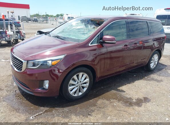 KNDMC5C18G6159477 2016 KIA SEDONA Purple Przód lewy