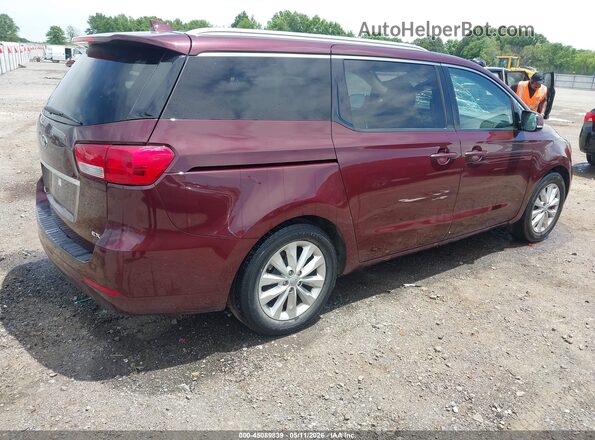 KNDMC5C18G6159477 2016 KIA SEDONA Purple Tył prawy